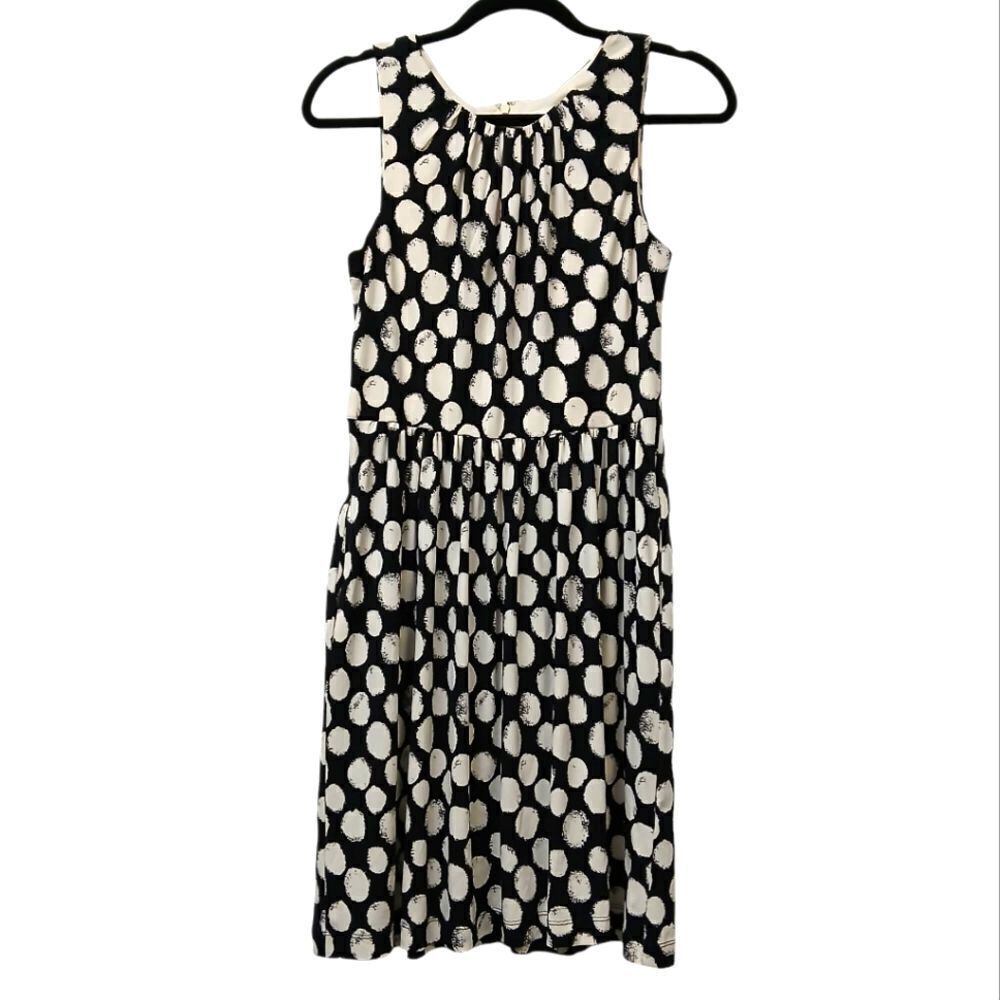Eliza J Black and White Polka Dot Dress, 8